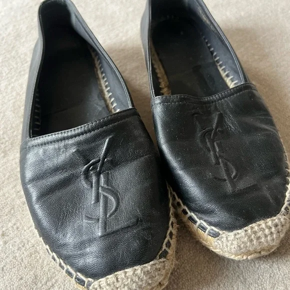 YSL Black Espadrille Flats - Picture 3 of 7